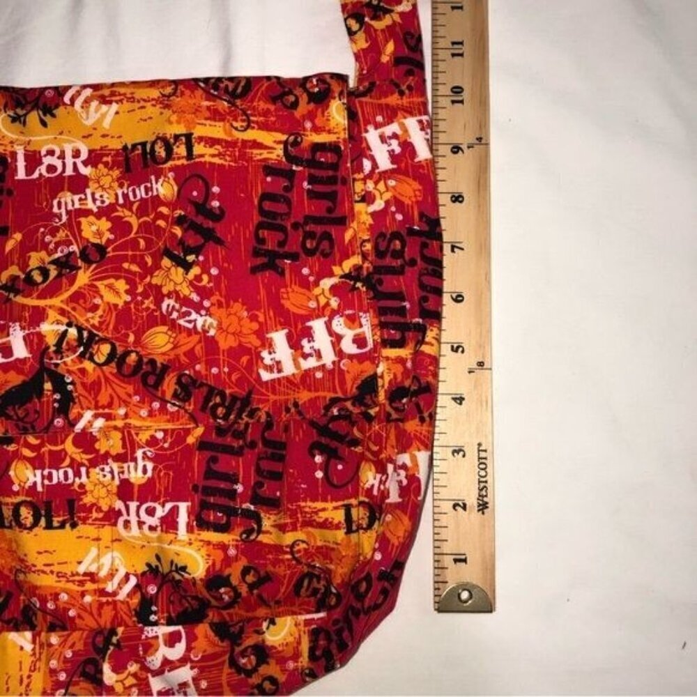 Girls Rock Cotton Tote Bag Orange Graphic Little Brownie Bakers Girl Scouts - Picture 5 of 7